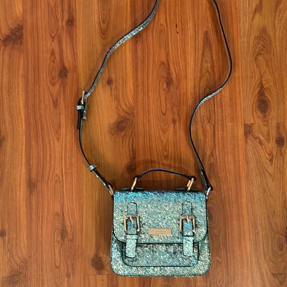 Kate Spade turquoise glitter purse